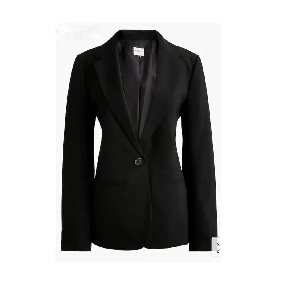 J.Crew Black One Button Blazer Size 2